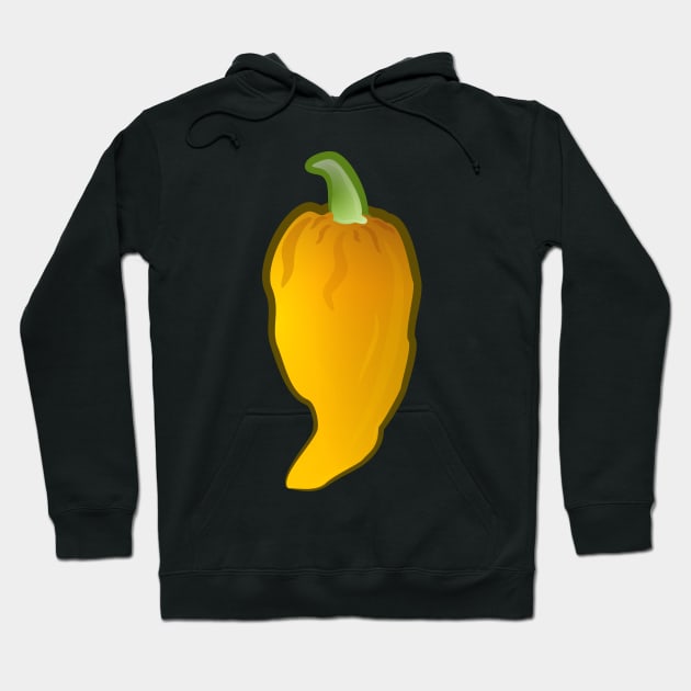 Yellow Ghost Chili Pepper Hoodie by PCB1981